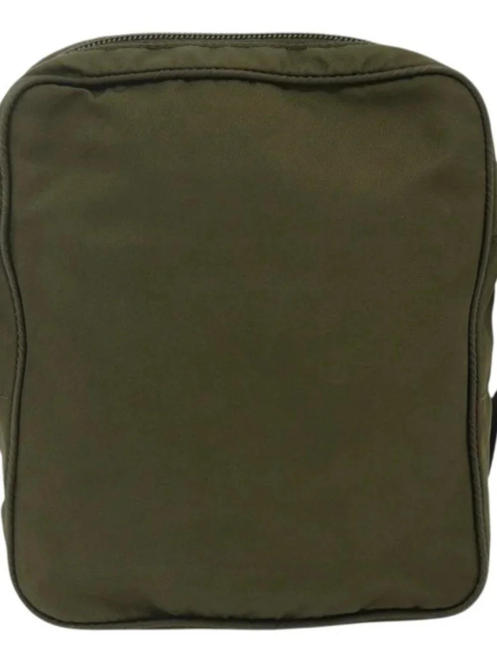PRADA Sports Shoulder Bag Nylon Khaki Silver Auth ti3845